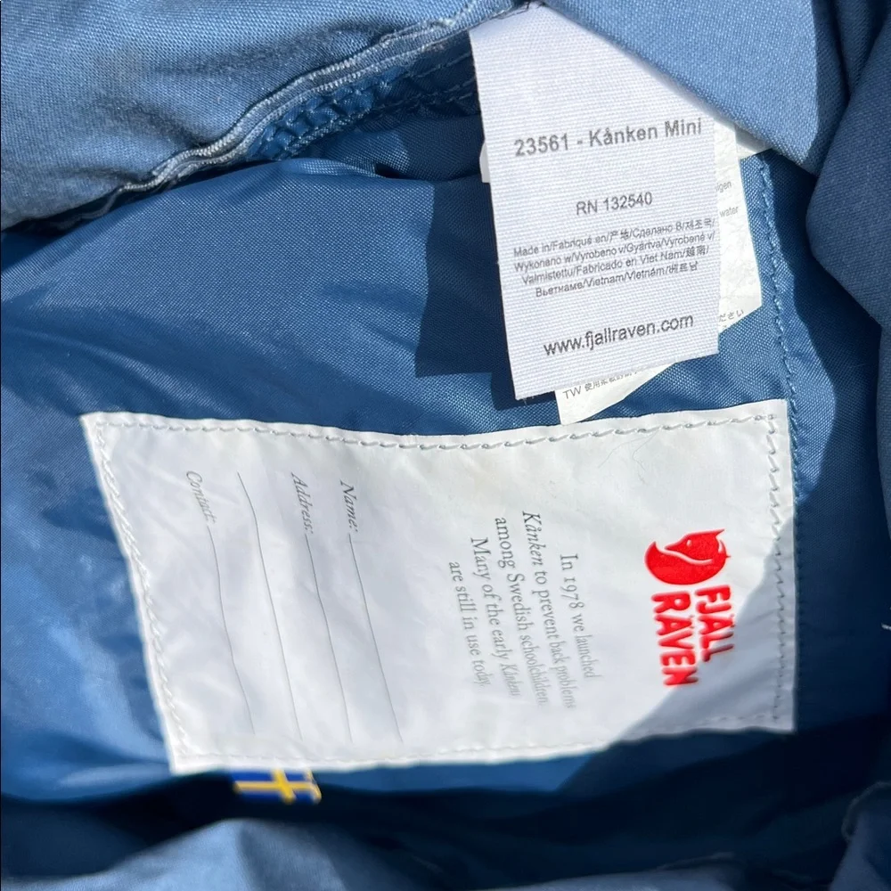 🇸🇪Mini Kånken Backpack - Fjällräven - Sky Blue 7L Good Used Condition